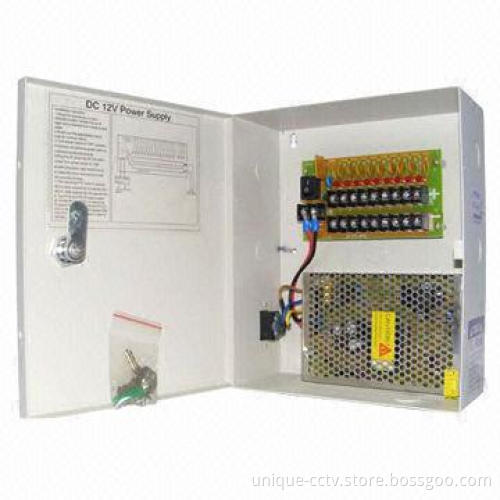 CCTV Box Power Supply with AC 100 to 240V Input, DC 12V/10A Output